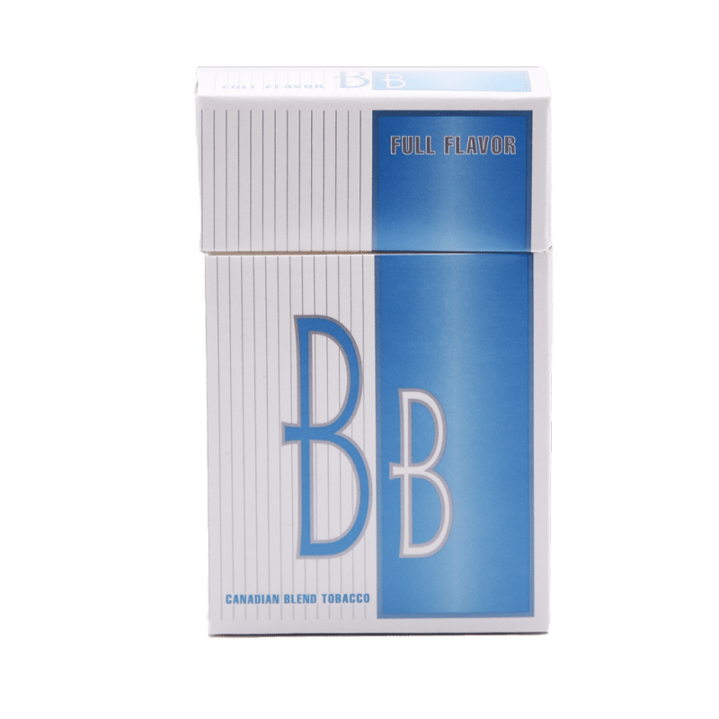 Pack of BB Full cigarettes, white background