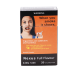 Pack of Nexus Full cigarettes, white background
