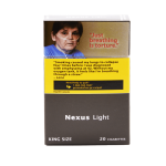 Pack of Nexus Light cigarettes, white background