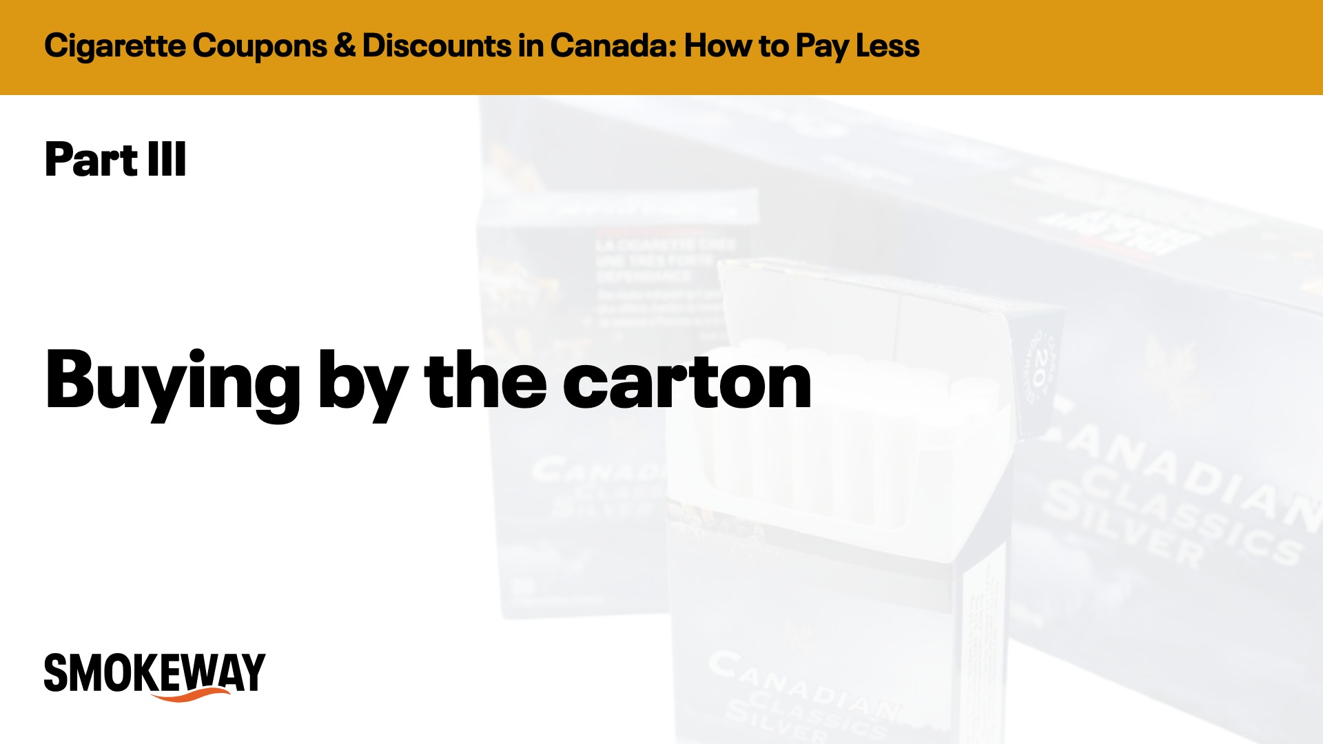 Buying by the carton