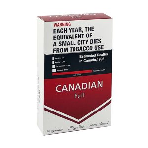 Pack of Canadian Full cigarettes, white background