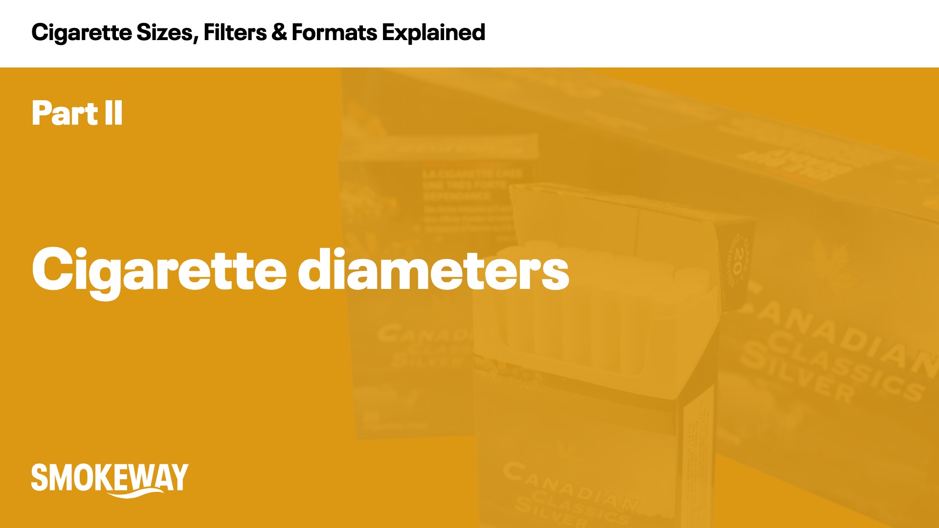 Cigarette diameters