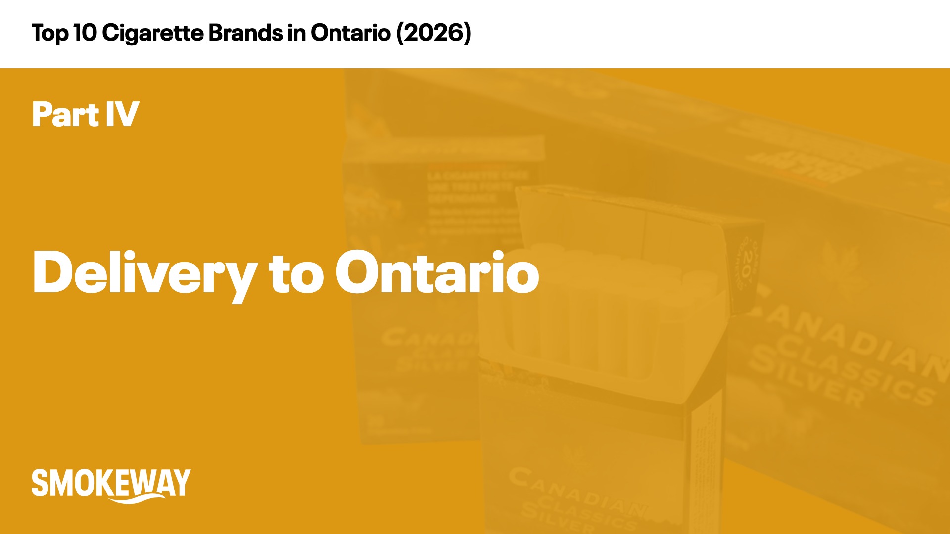Delivery to Ontario