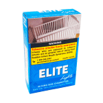 Pack of Elite Lights cigarettes, white background
