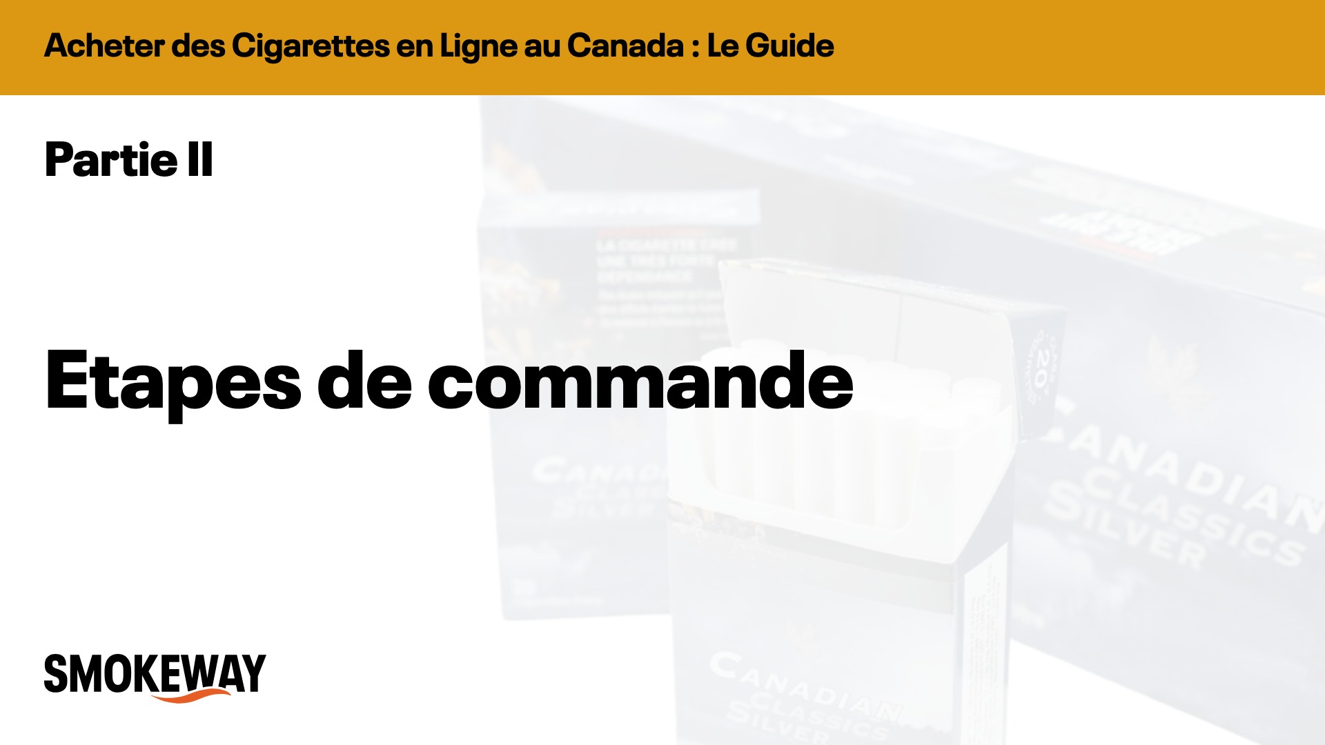 Etapes de commande
