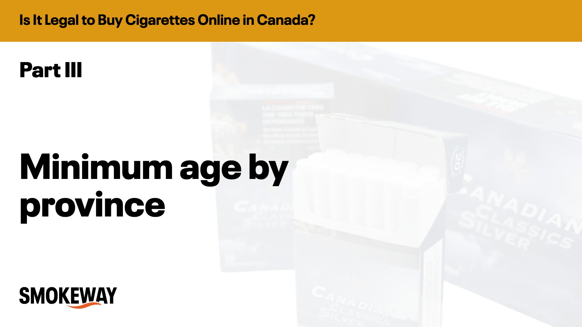 Minimum age by province