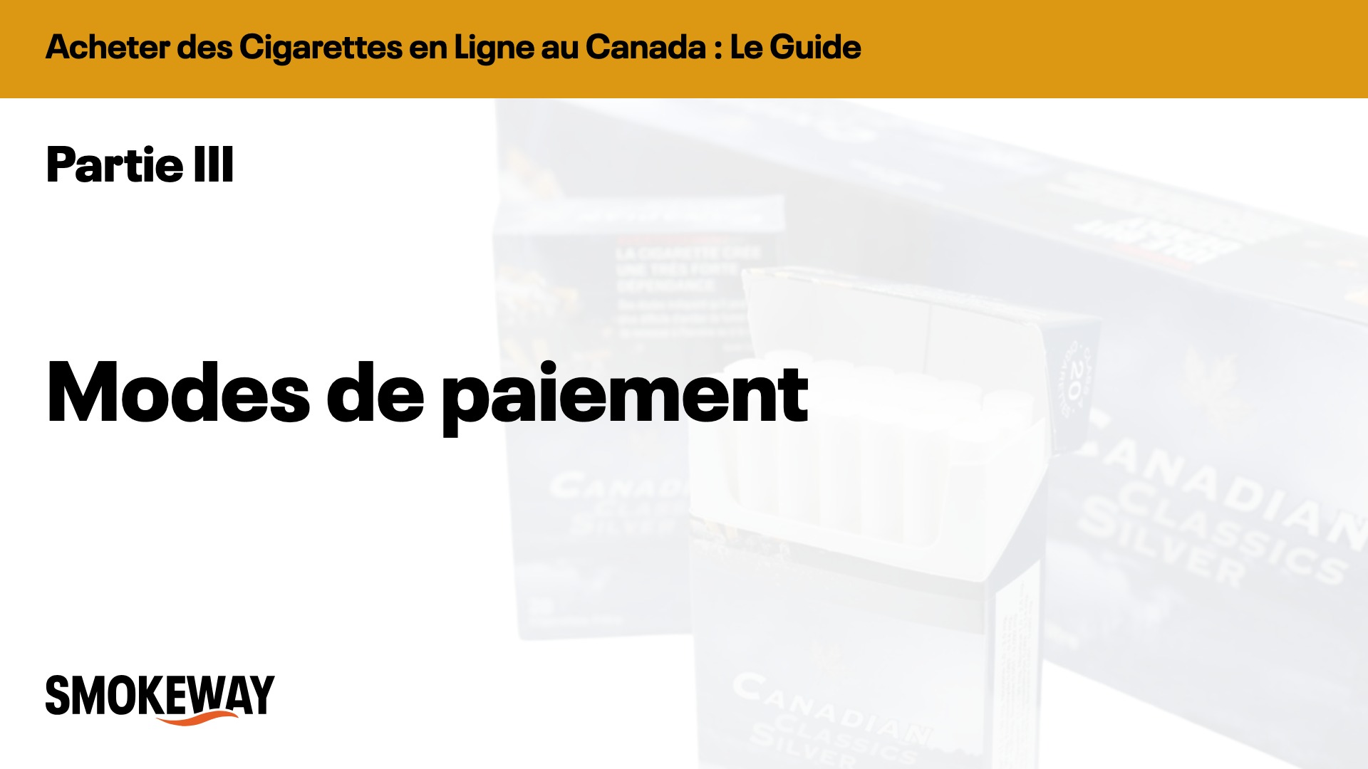 Modes de paiement