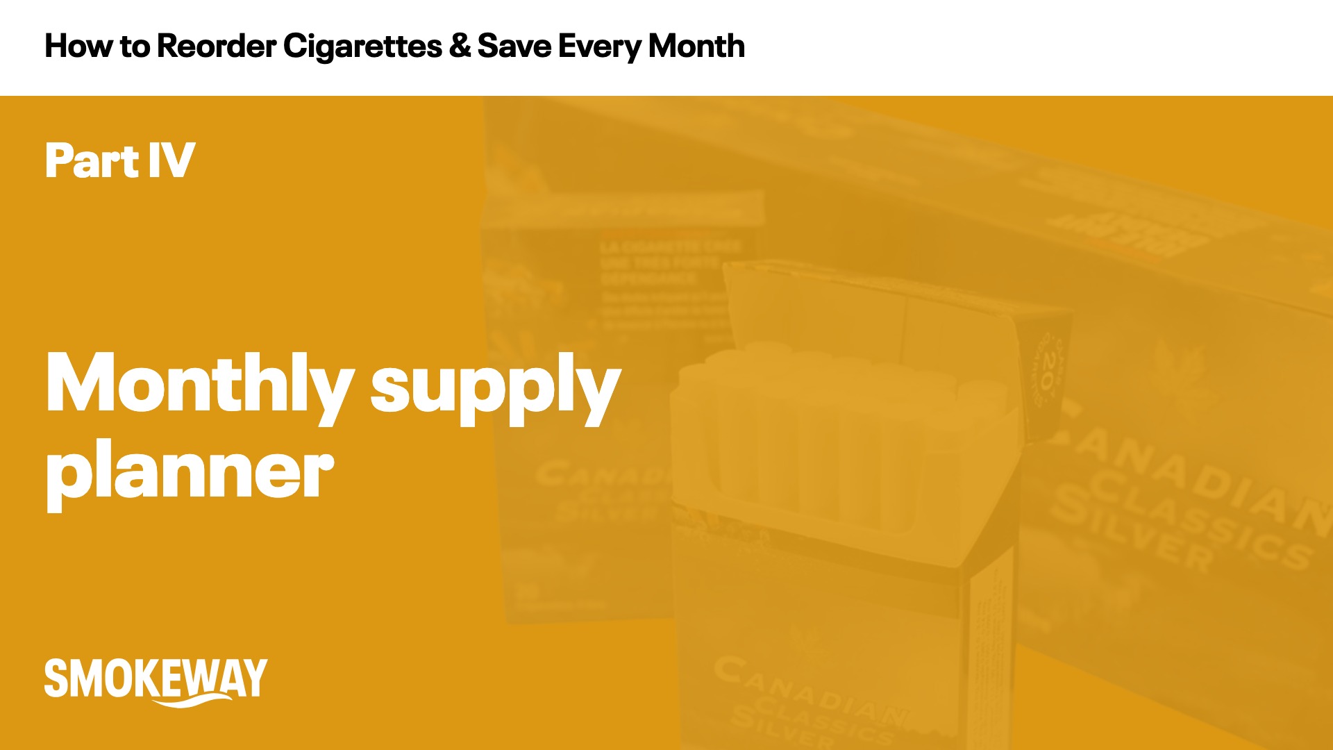 Monthly supply planner