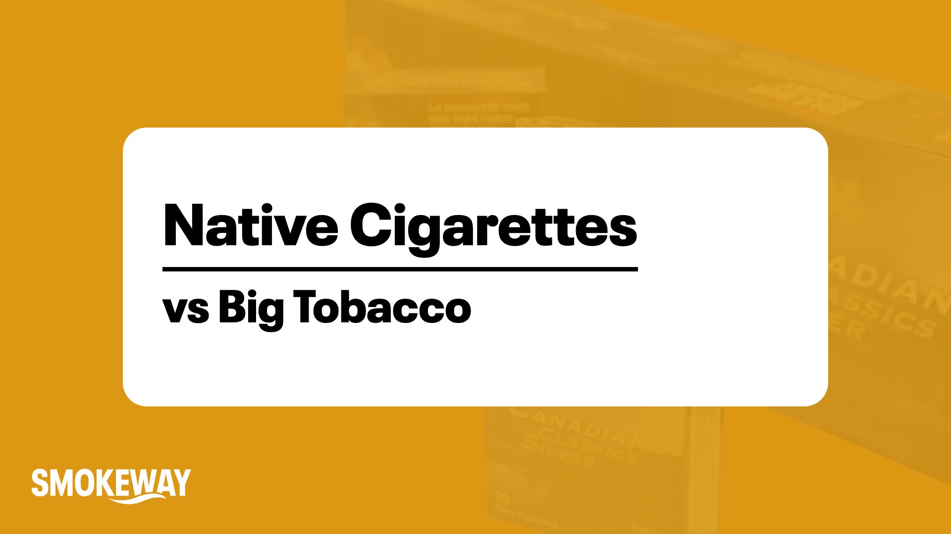 Native Cigarettes vs Big Tobacco: What's Actually Different - Smokeway