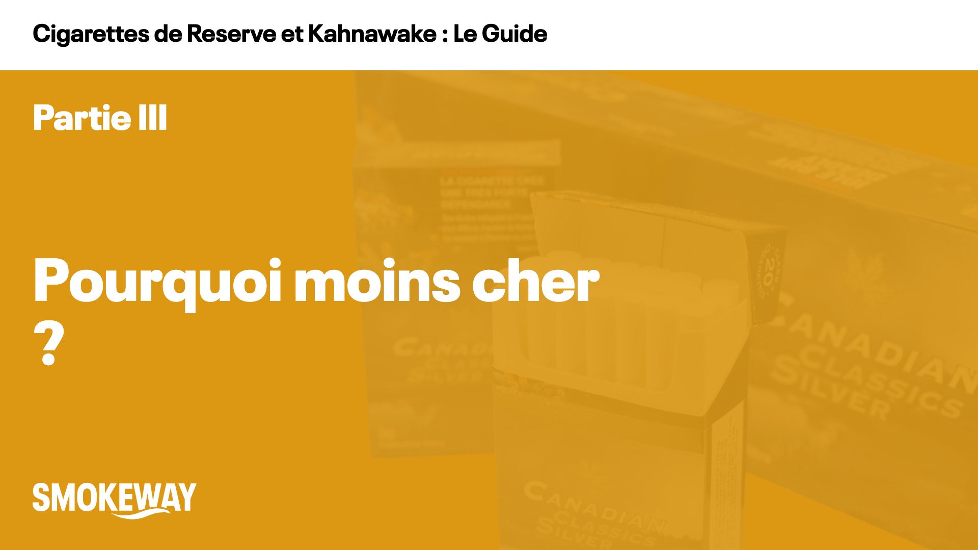Pourquoi moins cher ?