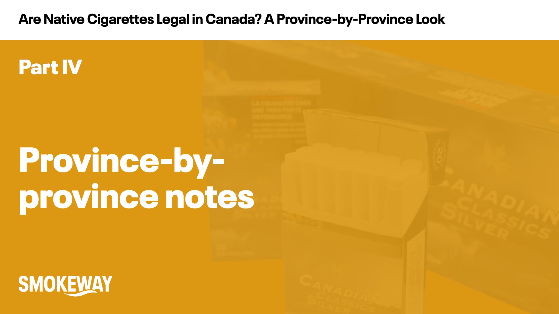 Province-by-province notes