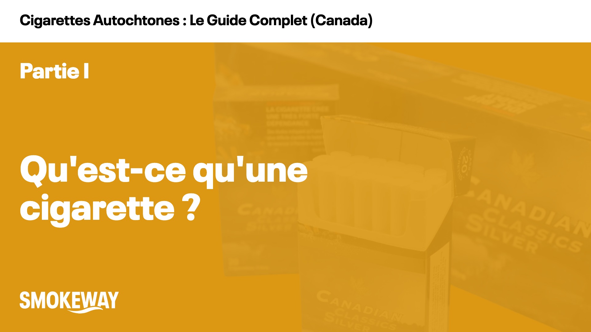 Qu'est-ce qu'une cigarette ?