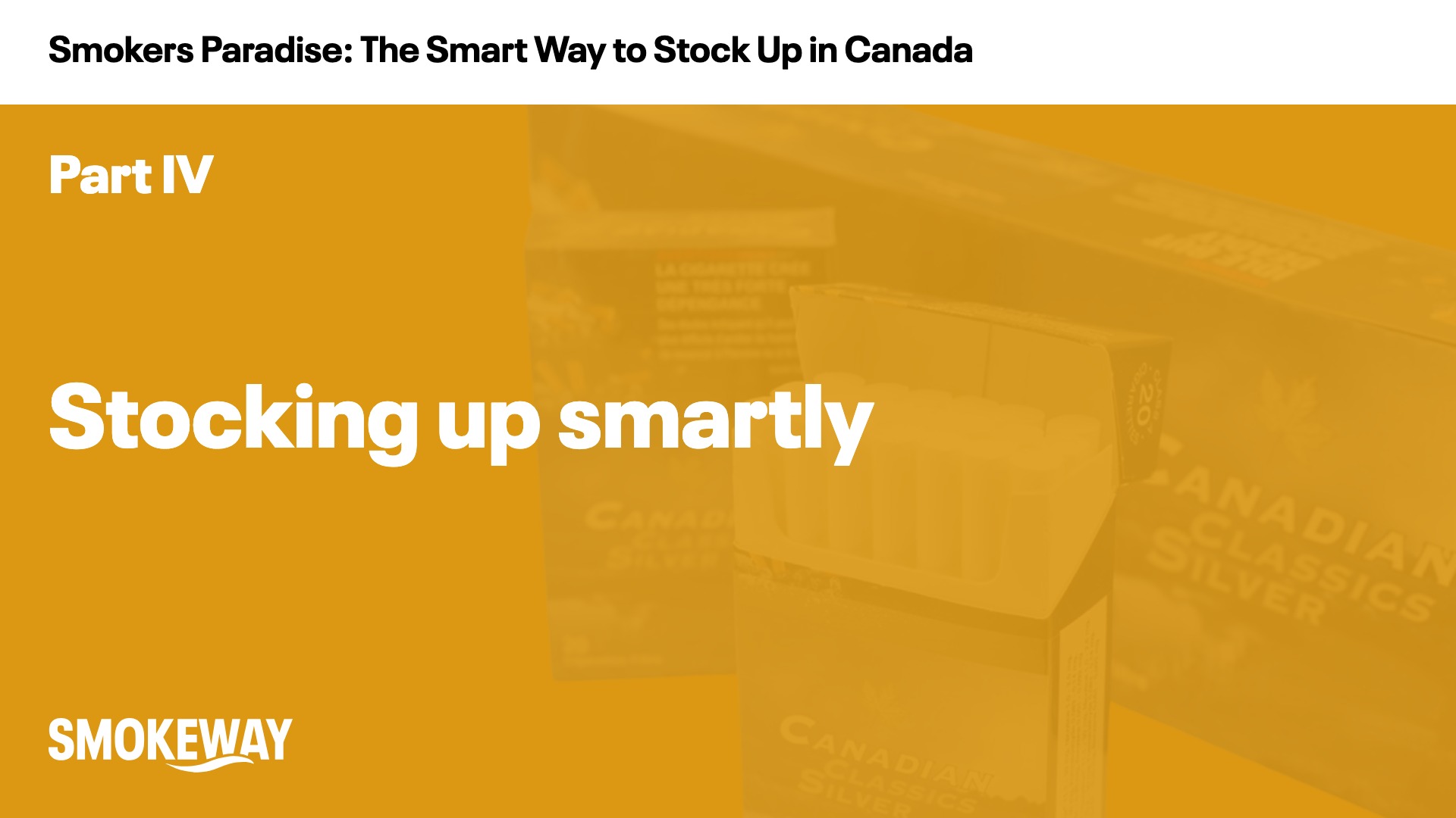 Stocking up smartly
