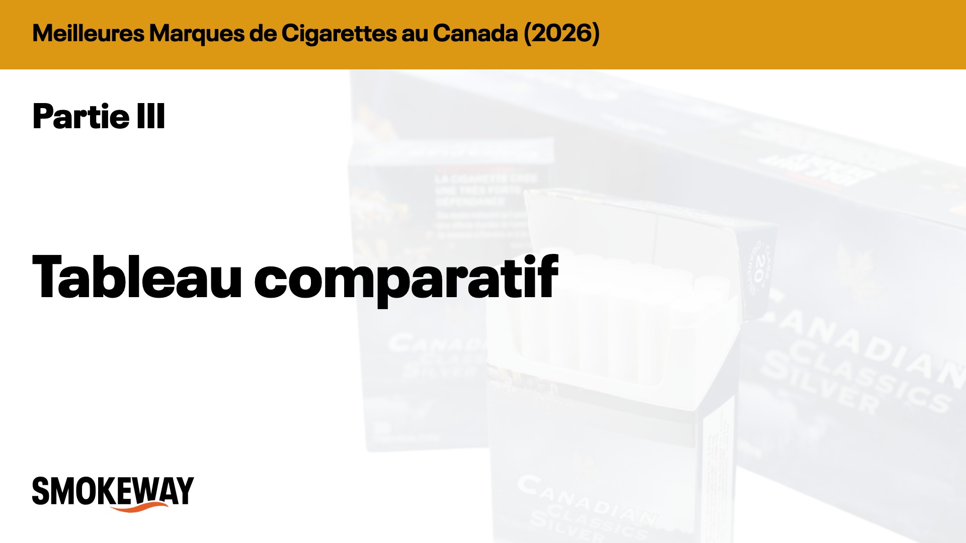 Tableau comparatif