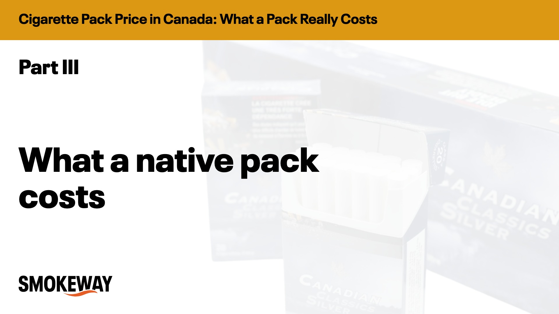 What a native pack costs