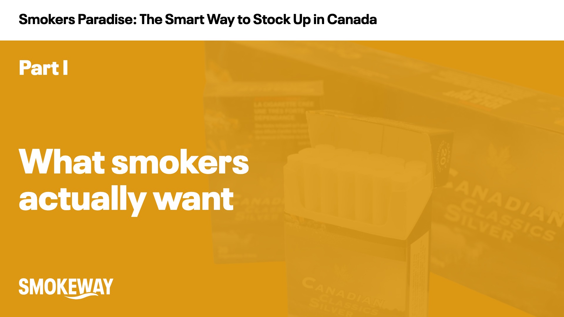 What smokers actually want
